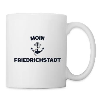 Moin Friedrichstadt – Maritimes Anker Design - Tasse - Weiß - Rechts