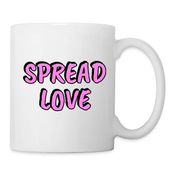 Liebe verbreiten — Pink - Tasse - Weiß - Rechts