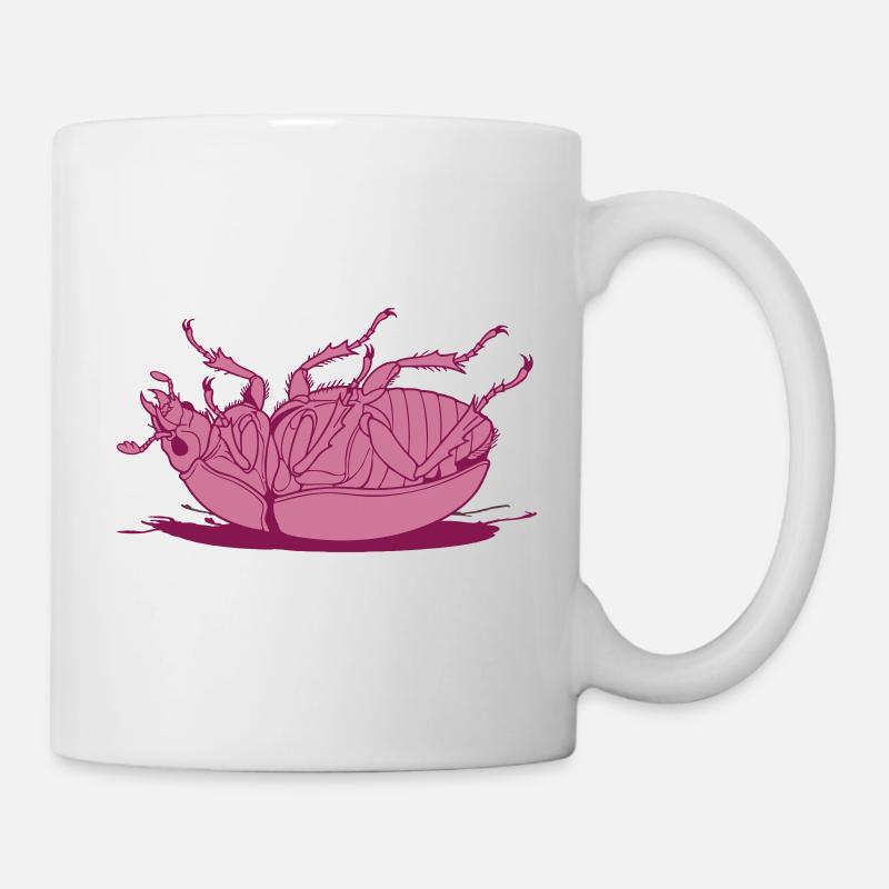 Umgekippte Kakerlake - Tasse - Weiß