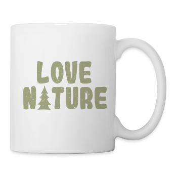 Love Nature – Conception minimale de la forêt extérieure - Mug blanc - blanc - Droite
