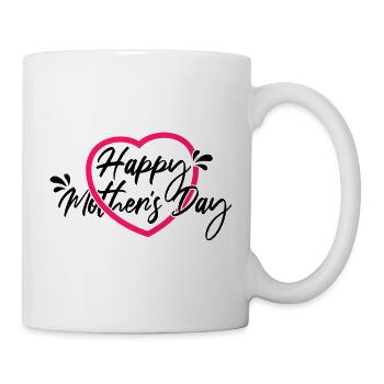 Happy Mothers Day Heart Gift Shirt - Mug - white - Right