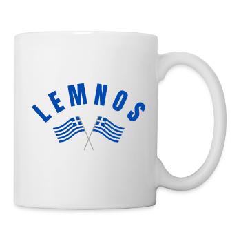 Lemnos kreuzte griechische Flaggen - Tasse - Weiß - Rechts