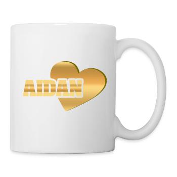 Aidan als Love - Tasse - Weiß - Rechts