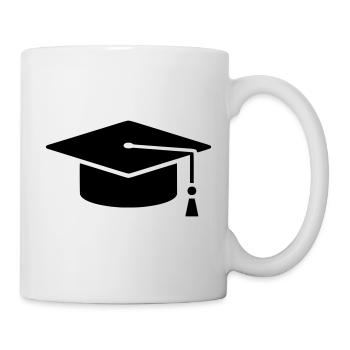 Graduation Cap Absolvent Logo - Tasse - Weiß - Rechts
