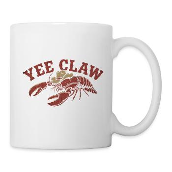 Yee Claw Hummer Cowboy Lobster Western Design - Tasse - Weiß - Rechts