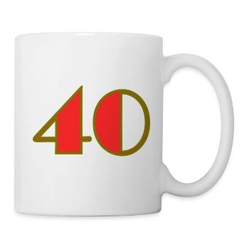 40. 40 ANNI. 40° ANNIVERSARIO. 40 ANNI. - Tazza - bianco - Destra