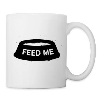 Dog Bowl Feed Me Saying - Mug - white - Right