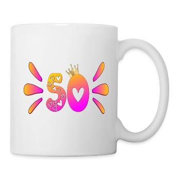 Fifty Crown - 50th Birthday - Mug - white - Right