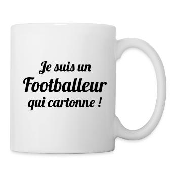Footballeur Qui Cartonne : Affichez Votre Niveau - Mug blanc - blanc - Droite