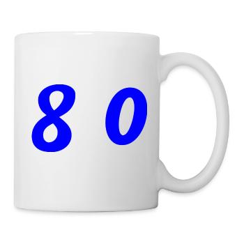80. 80 YEARS. 80th ANNIVERSARY. 80 YEARS ANNIVERSARY. - Mug - white - Right