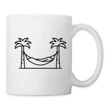 Plan des vacances des palmiers Hammock - Mug blanc - blanc - Droite