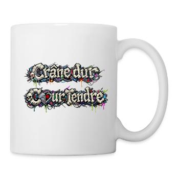CyberFusion - Crâne dur Cœur tendre - Mug blanc - blanc - Droite
