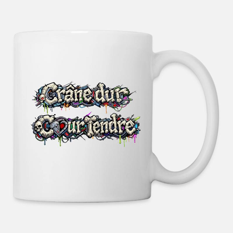 CyberFusion - Hard Skull Tender Heart - Mug - white