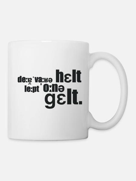 Der wahre Held - Tasse - Weiß