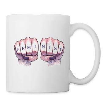 Poings féministes - Mug blanc - blanc - Droite