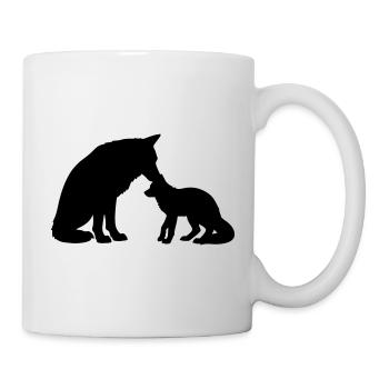 T-Shirt Loup Famille – Wolf Family Bond - Tasse - Weiß - Rechts