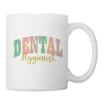 Dentale Hygienistin Farbpalette Dentalhygieniker - Tasse - Weiß - Rechts