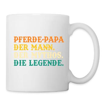 Reiten Papa Vater Pferdeliebhaber Reiterhof Pferde - Tasse - Weiß - Rechts