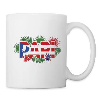 Papi Puerto Rico Flagge Urlaub - Tasse - Weiß - Rechts