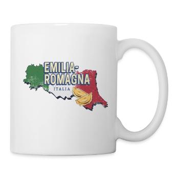 Emilia Romagna in Italien Vintage Region Souvenir - Tasse - Weiß - Rechts
