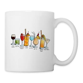 Bunte Cocktailvielfalt Tropenbar - Tasse - Weiß - Rechts
