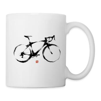 Rennrad minimalistische Tusche Illustration - Tasse - Weiß - Rechts