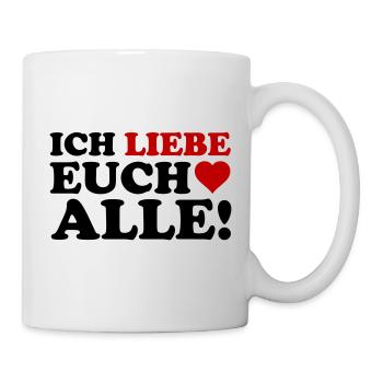 Liebe Herz Motiv - Tasse - Weiß - Rechts