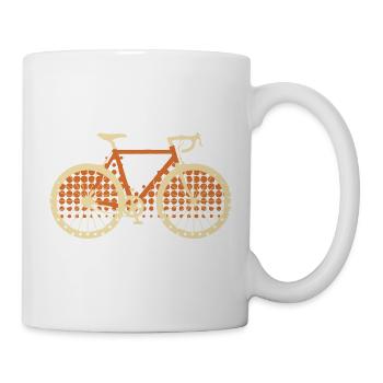 Fahrrad Retro Rennrad Vintage - Tasse - Weiß - Rechts