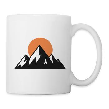 Berge Sonne Alpen Panorama - Tasse - Weiß - Rechts