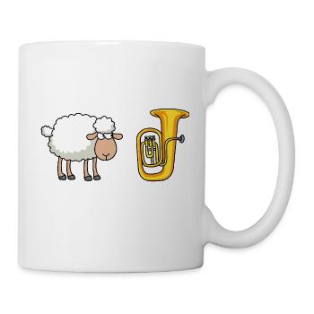 One BaaH Sheep and Tuba - Mug - white - Right