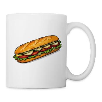 Frischer Sandwich Blickfang - Tasse - Weiß - Rechts