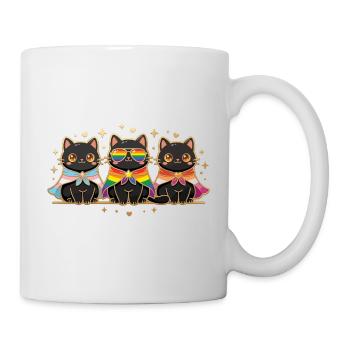 LGBTQ-Pride-Monat – Rainbow Cats - Tasse - Weiß - Rechts