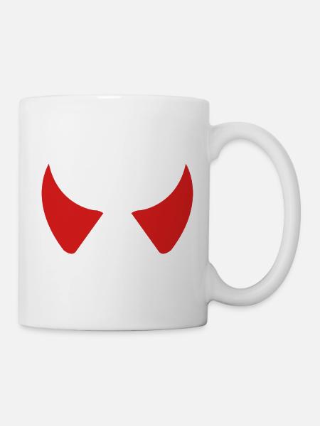Teufelshörner - Tasse - Weiß