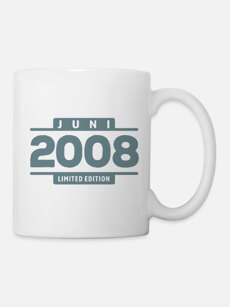 Limited Edition juni 2008 verjaardagscadeau - Mok - wit