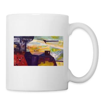 Paysage urbain abstrait - Mug blanc - blanc - Droite