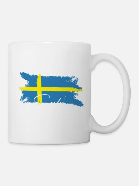 Schweden Skandinavien  - Tasse - Weiß
