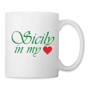 La Sicile dans mon cœur - Mug blanc - blanc - Droite