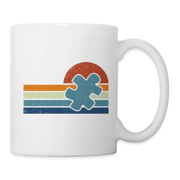 Vintage Autism Sunset - Tasse - Weiß - Rechts
