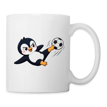 Dessins dessinés dessinés de dessins dessinés du joueur de football Pingouin mignon - Mug blanc - blanc - Droite