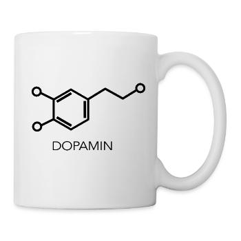 Dopamin Molekül Wissenschaft Design - Tasse - Weiß - Rechts