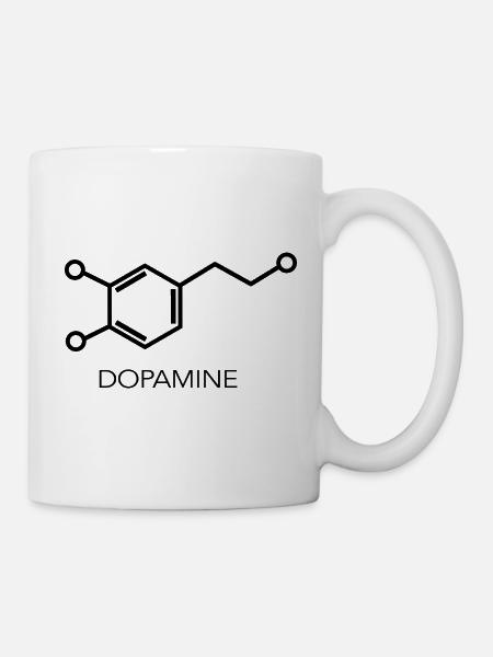 Dopaminmolekül-Minimalistisches Wissenschaftsdesign - Tasse - Weiß
