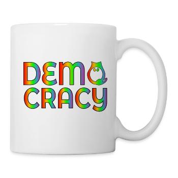 Démocratie électorale des chats - Mug blanc - blanc - Droite