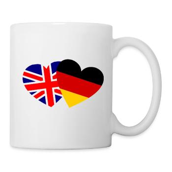 Heart UK Germany Friendship - Mug - white - Right