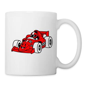 Enfant de la voiture de course - Mug blanc - blanc - Droite