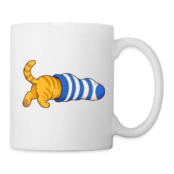 Chat dans la chaussette - Mug blanc - blanc - Droite