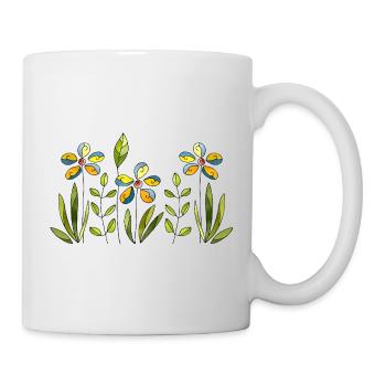 Fleur - Mug blanc - blanc - Droite
