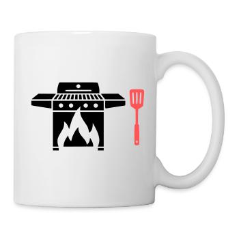Gas Grill Grill Master BBQ Grill Party Father's Day - Mug - white - Right