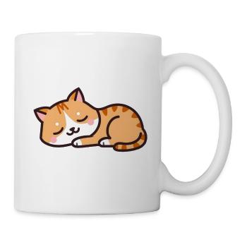 sleeping cat - Mug - white - Right