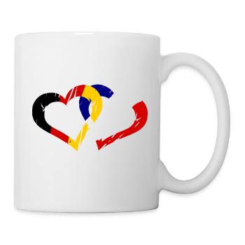 Buntes Pinselherz - Tasse - Weiß - Rechts