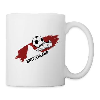 Suisse Football Maillot Supporter Switzerland Foot - Mug blanc - blanc - Droite